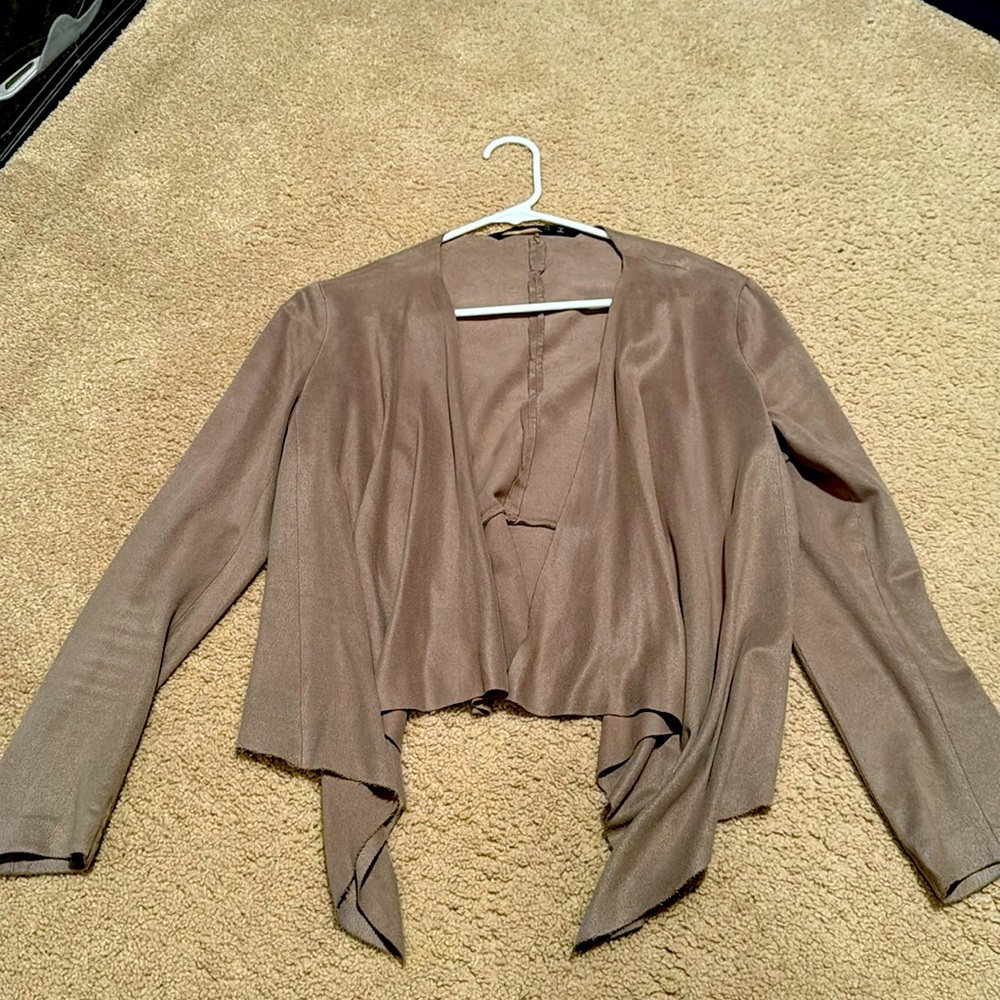 Zara Basic Collection Drape Open Front Cardigan B… - image 1